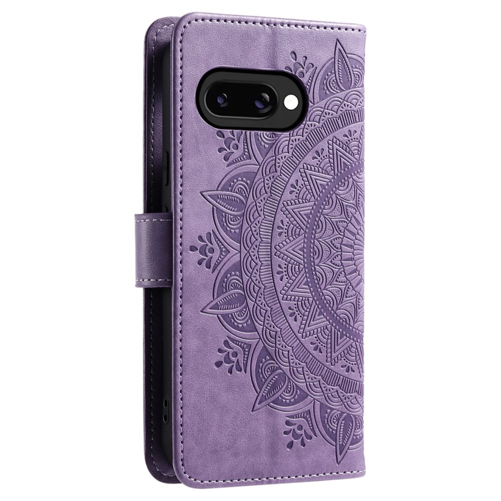 Google Pixel 9a Handytasche Mandala Lila