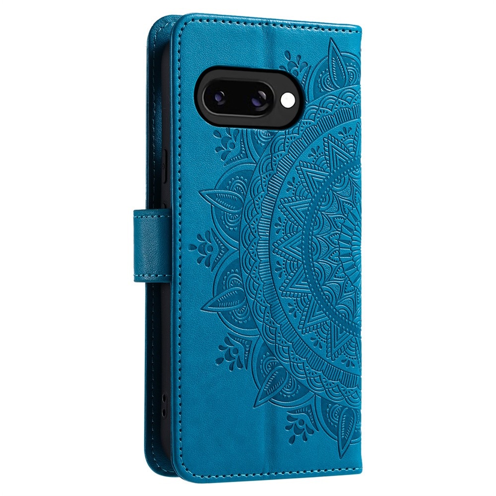 Google Pixel 9a Handytasche Mandala Blau