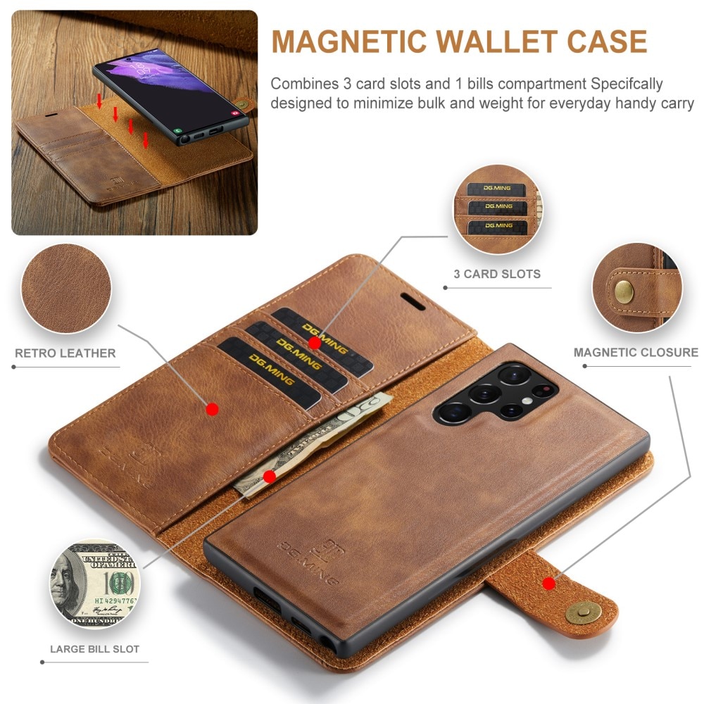 Handytasche Magnetische Samsung Galaxy S25 Ultra Cognac