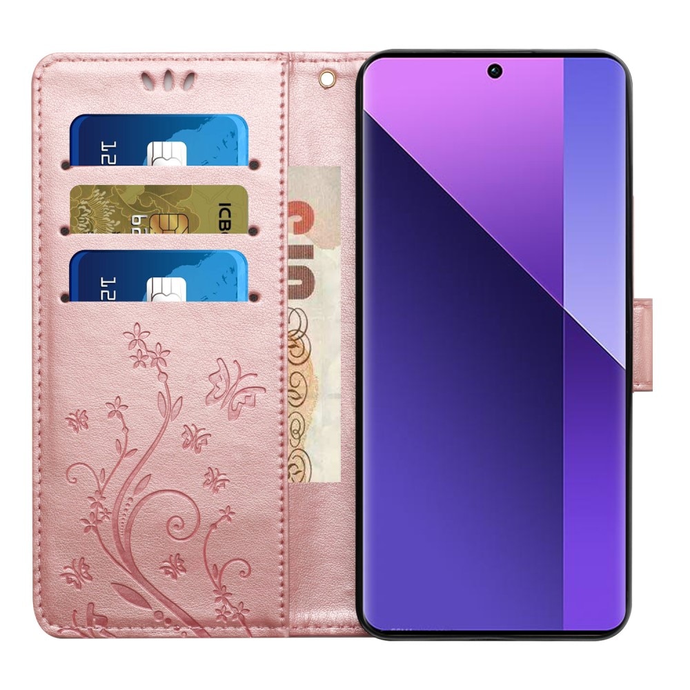 Samsung Galaxy A36 Handyhülle mit Schmetterlingsmuster, Roségold