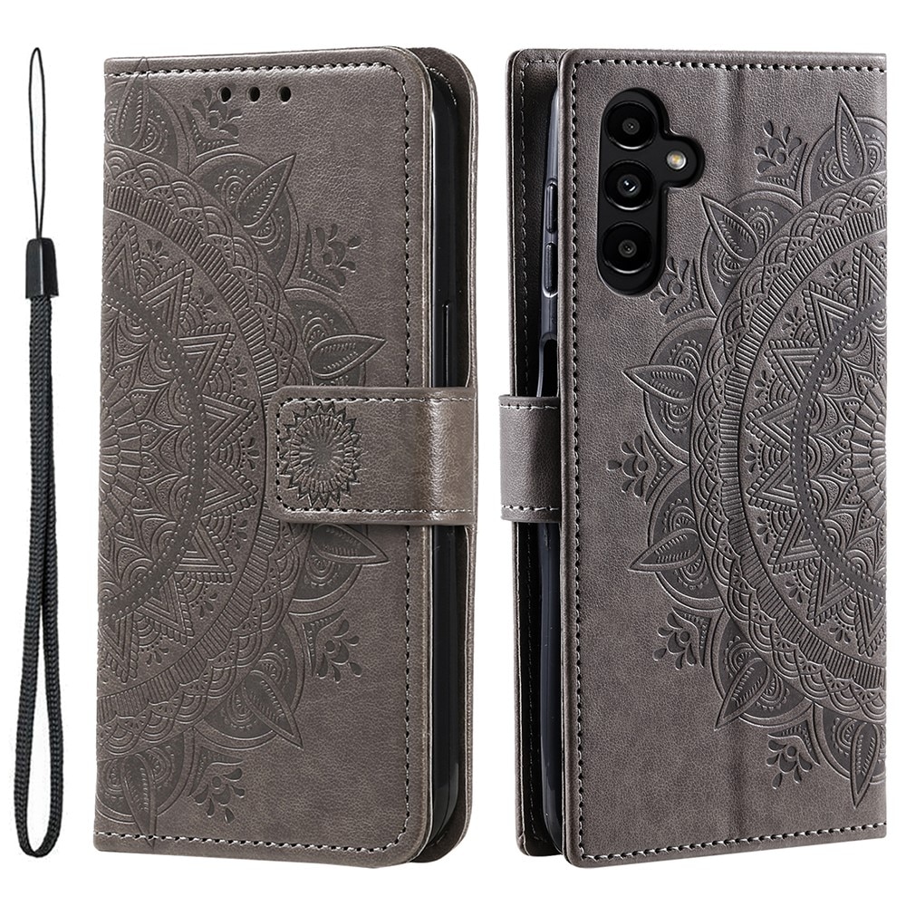 Samsung Galaxy A36 Handytasche Mandala grau