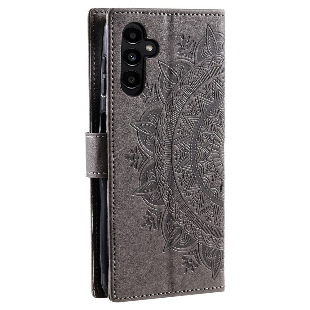 Samsung Galaxy A36 Handytasche Mandala grau