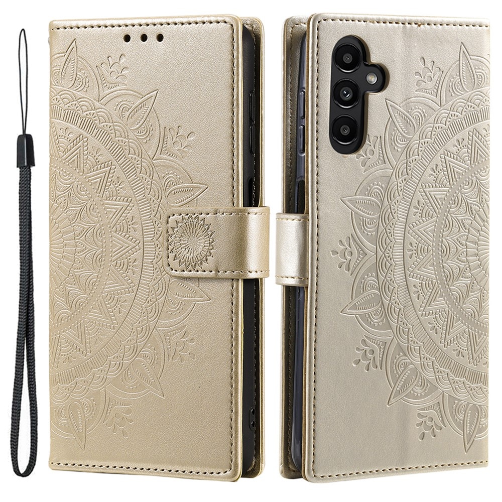 Samsung Galaxy A36 Handytasche Mandala gold