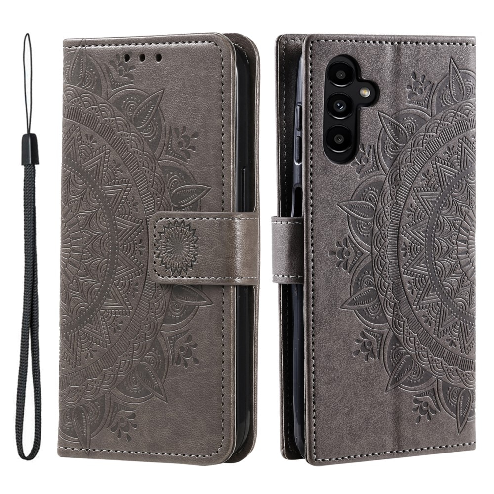 Samsung Galaxy A56 Handytasche Mandala grau