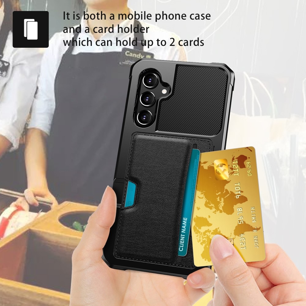 Galaxy S25 Tough Card Case schwarz