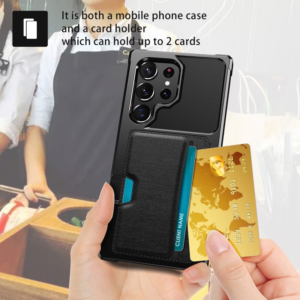 Galaxy S25 Ultra Tough Card Case schwarz