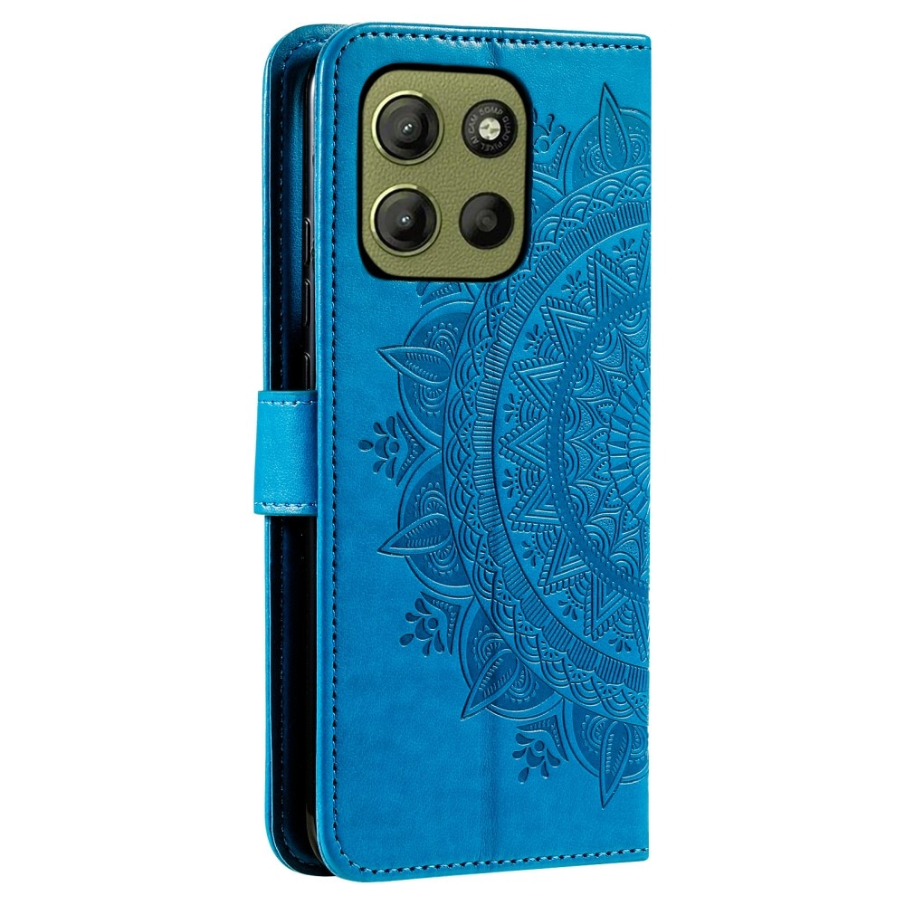 Motorola Moto G15 Power Handytasche Mandala blau