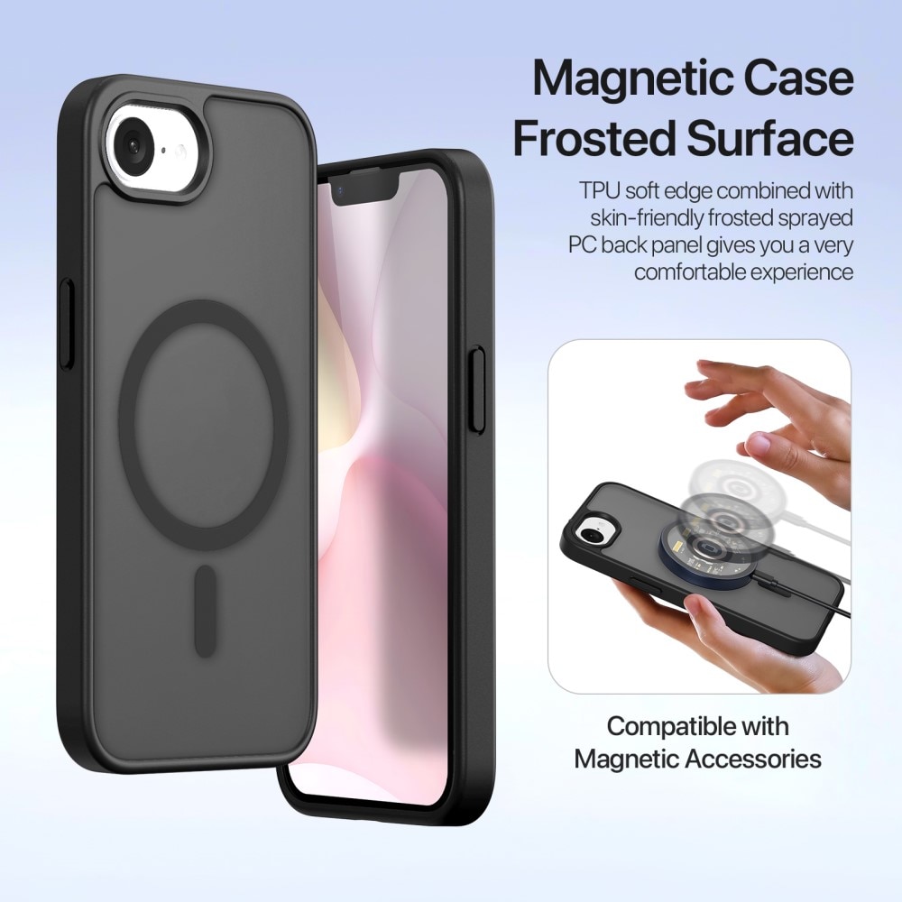 Lawa Series Magnetic Wallet Case iPhone SE 4 - Black