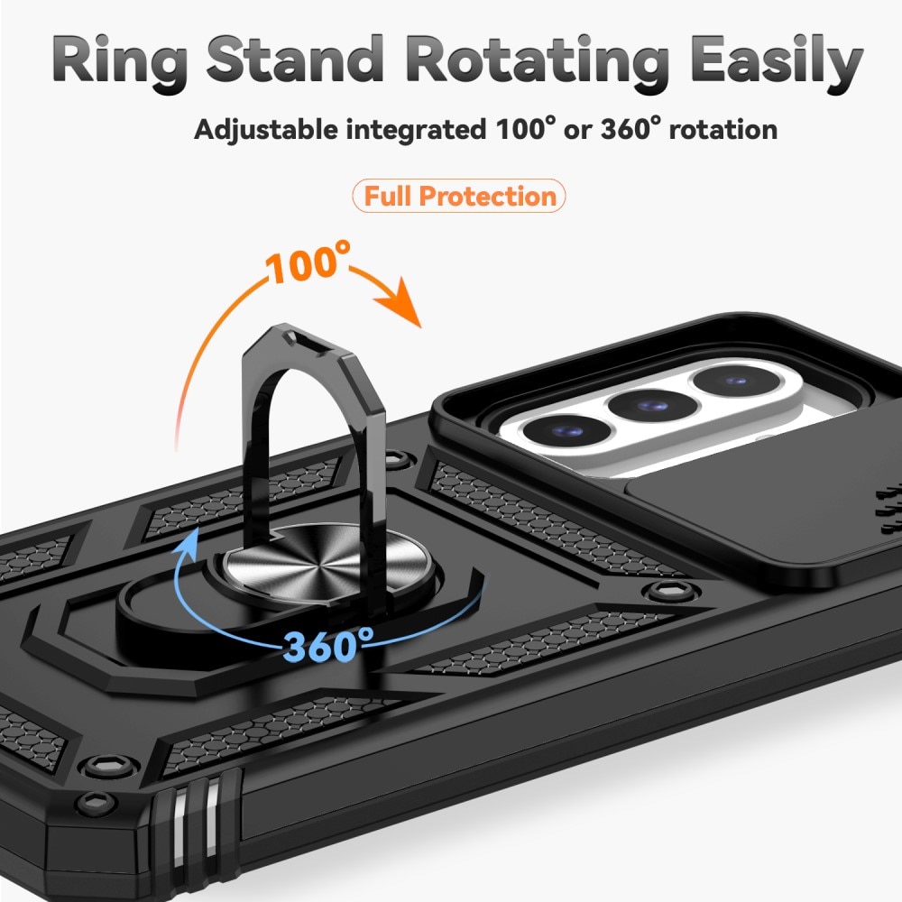 Samsung Galaxy A26 Hybrid-Hülle Ring + Kameraschutz Schwarz