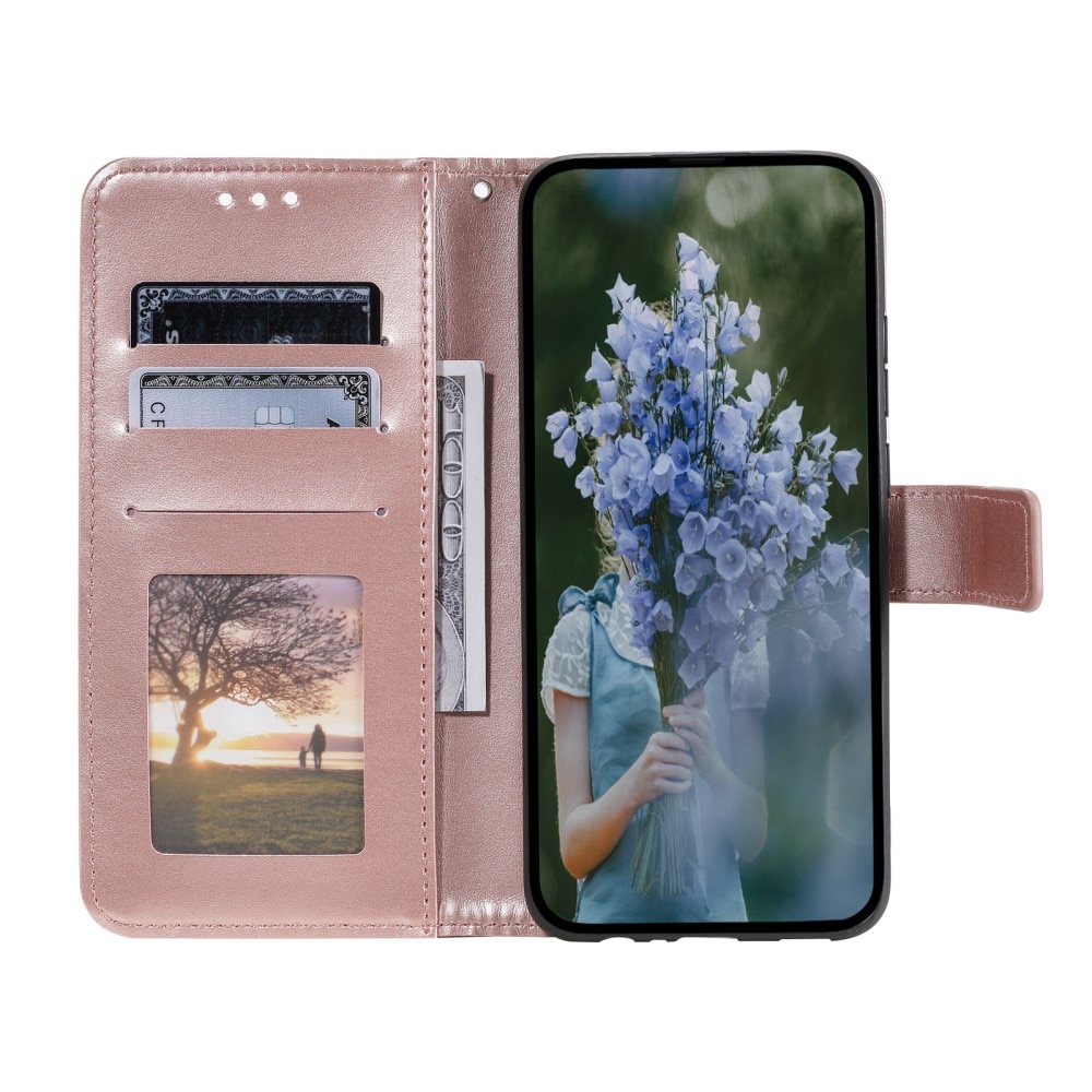 Xiaomi Redmi Note 14 Pro Plus Handytasche Mandala roségold