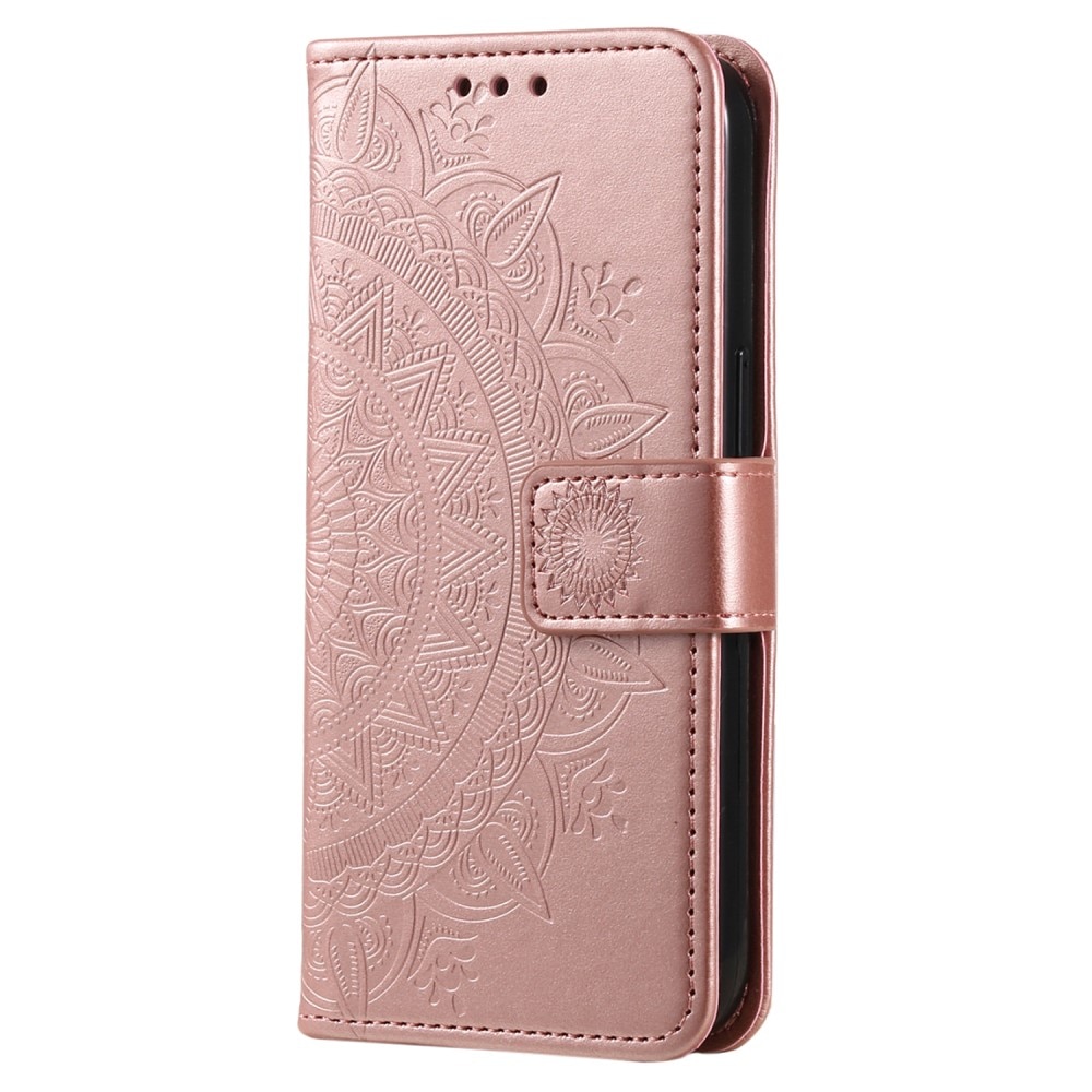 Xiaomi Redmi Note 14 Pro Plus Handytasche Mandala roségold