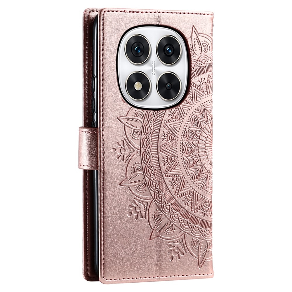 Xiaomi Redmi Note 14 Pro Plus Handytasche Mandala roségold