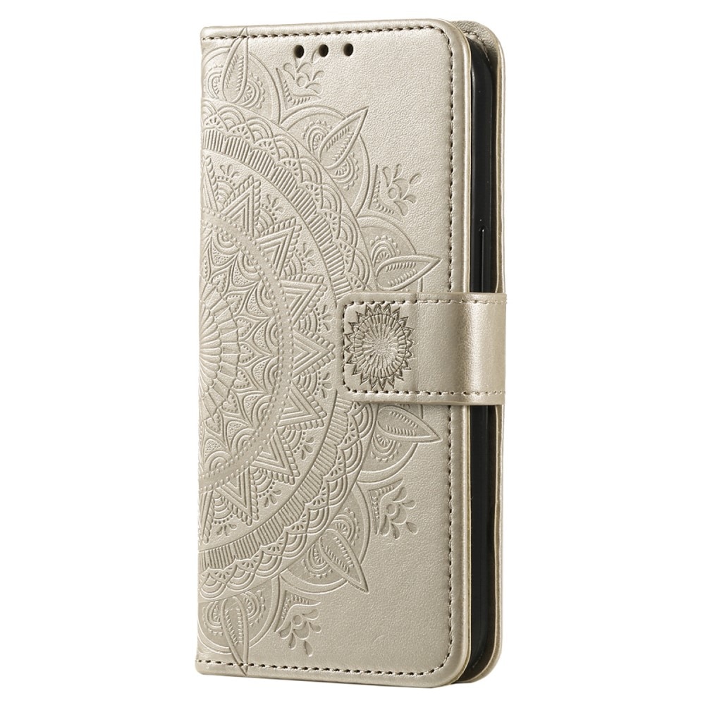 Xiaomi Redmi Note 14 Pro Plus Handytasche Mandala gold