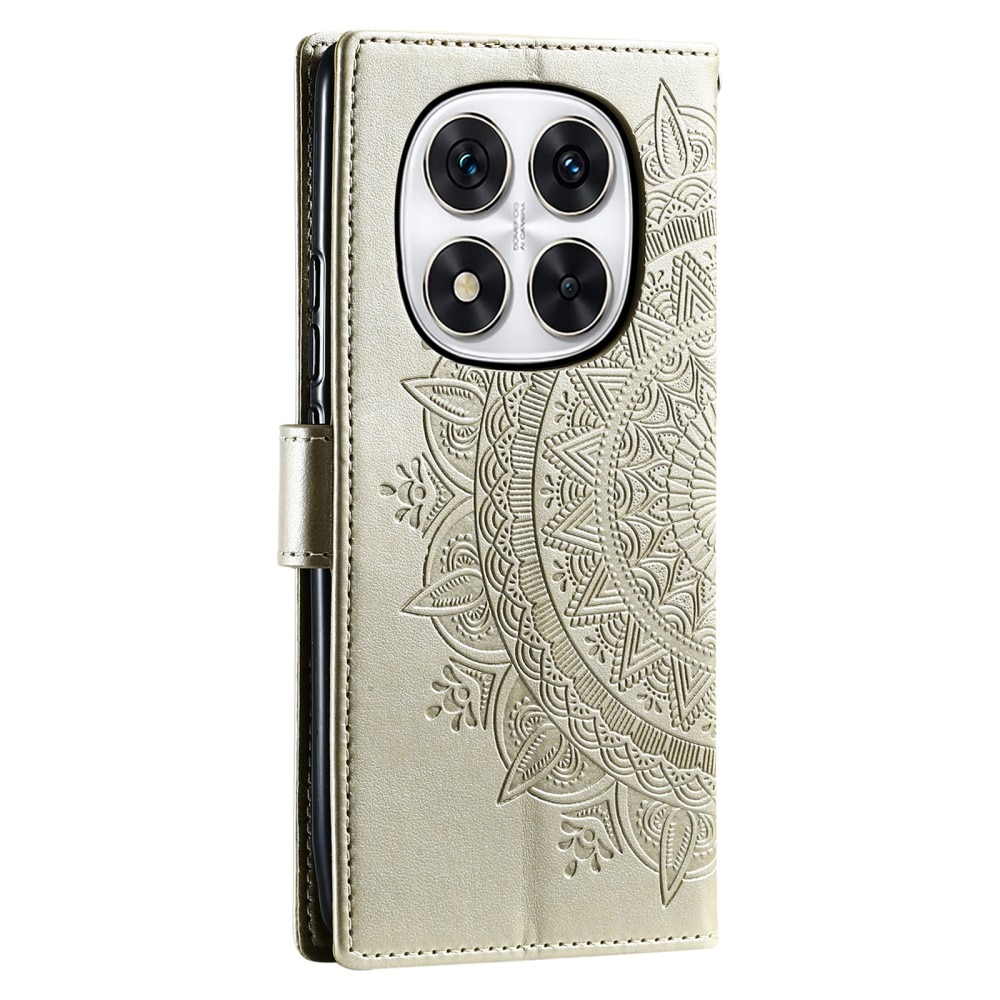 Xiaomi Redmi Note 14 Pro Plus Handytasche Mandala gold