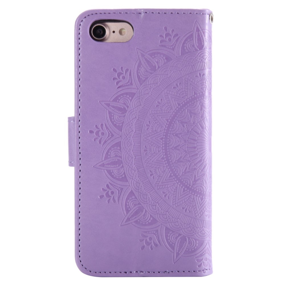 iPhone 16e Handytasche Mandala lila