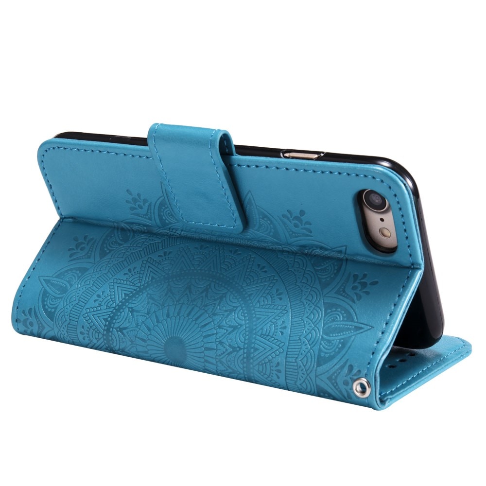 iPhone 16e Handytasche Mandala Blau