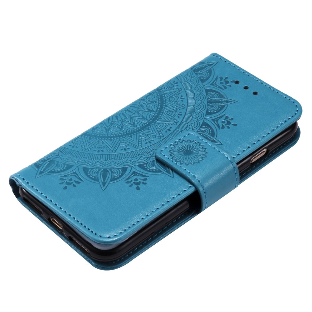 iPhone 16e Handytasche Mandala Blau