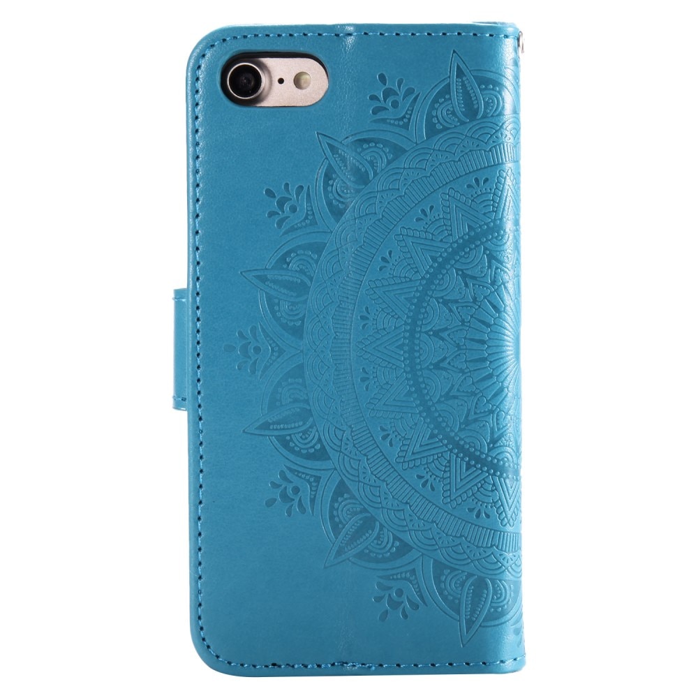 iPhone 16e Handytasche Mandala Blau