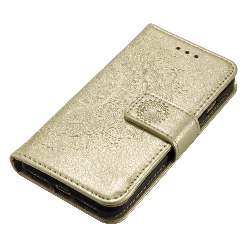 iPhone 16e Handytasche Mandala Gold