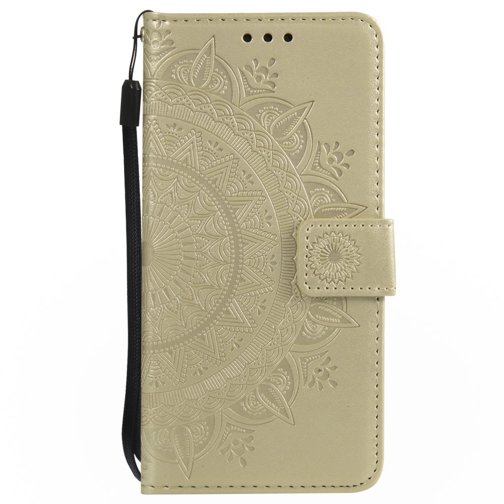 iPhone 16e Handytasche Mandala Gold