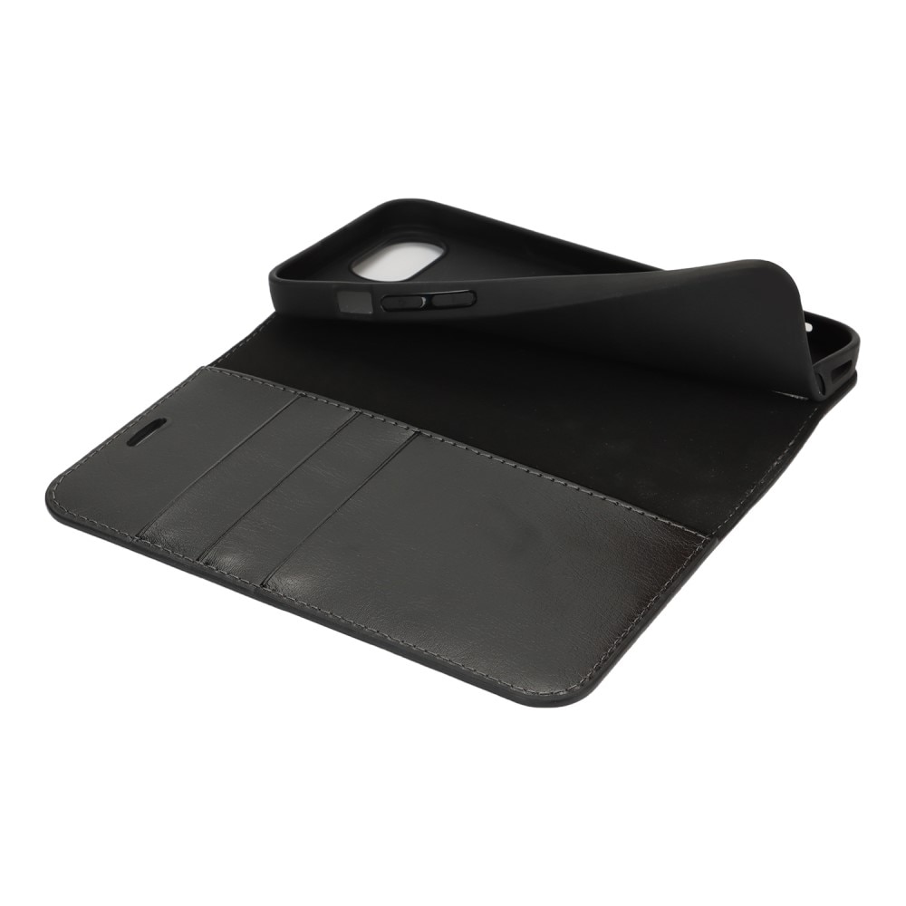 iPhone 16e Handytasche aus Echtem Leder Schwarz