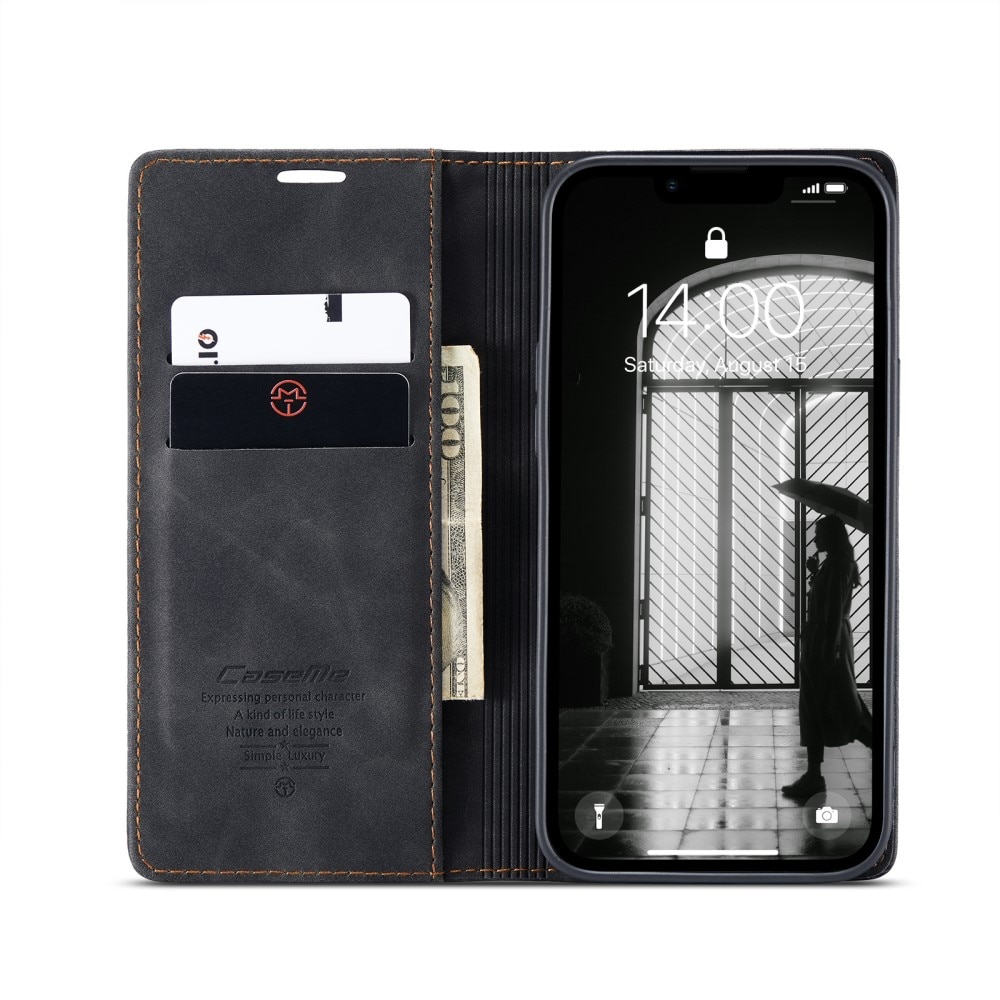 Slim Portemonnaie-Hülle iPhone 16e Schwarz