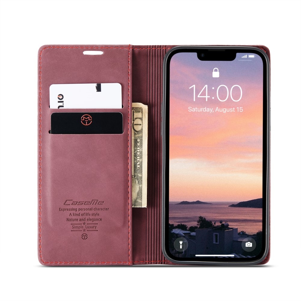 Slim Portemonnaie-Hülle iPhone 16e Rot