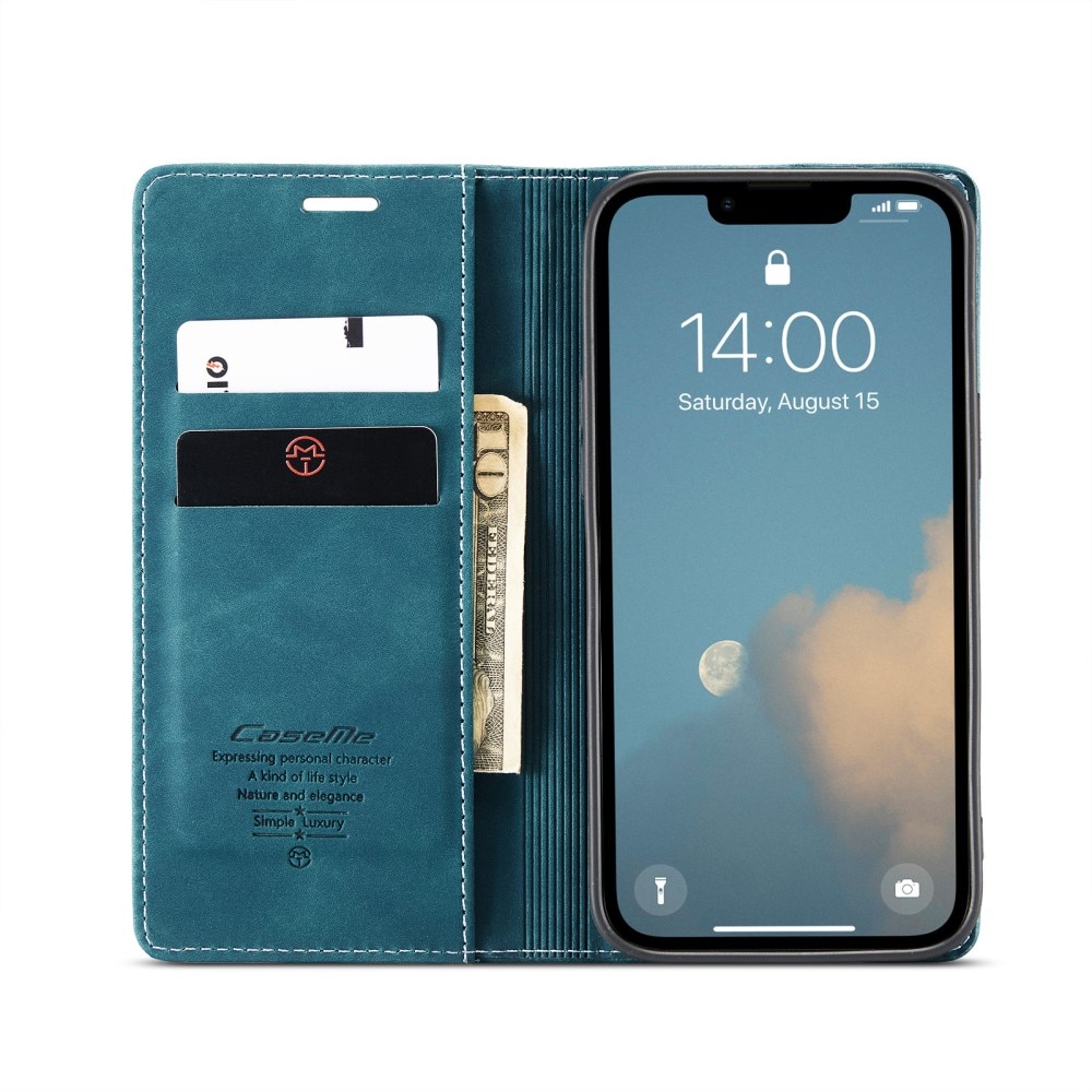 Slim Portemonnaie-Hülle iPhone 16e Blau