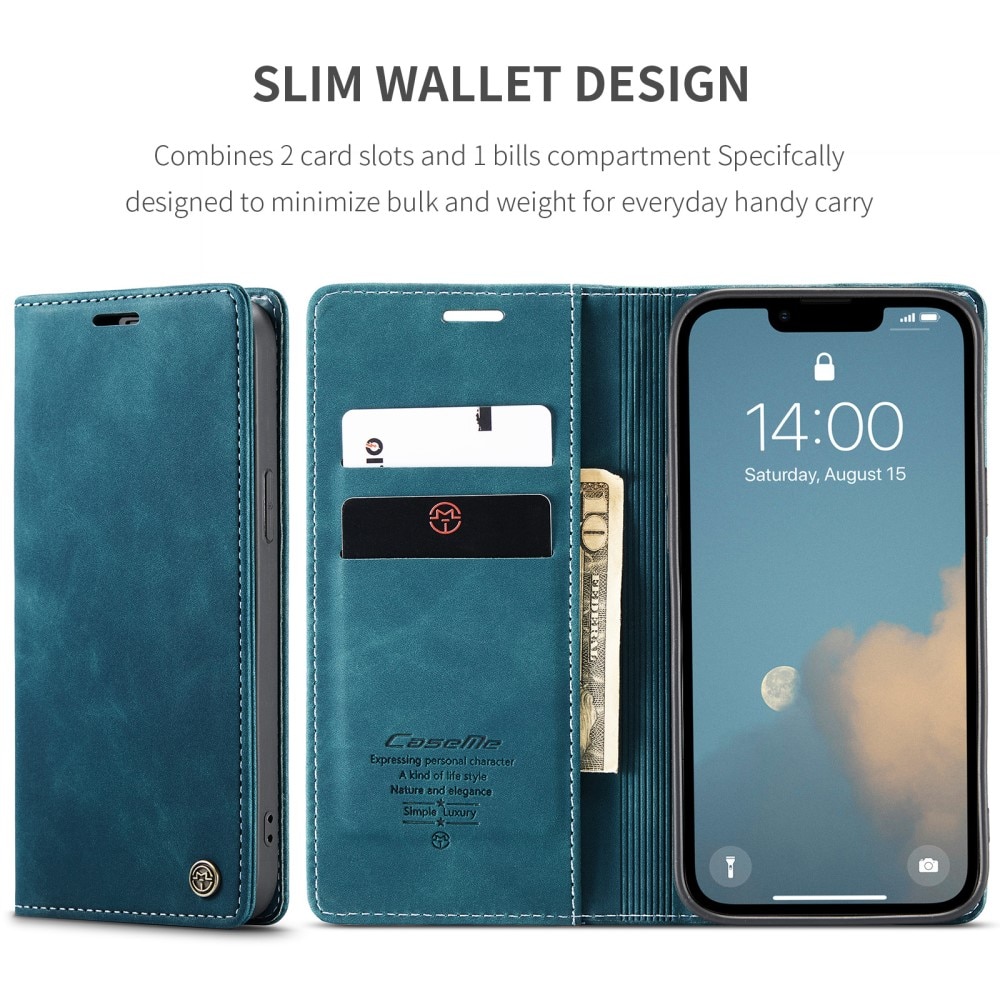 Slim Portemonnaie-Hülle iPhone 16e Blau