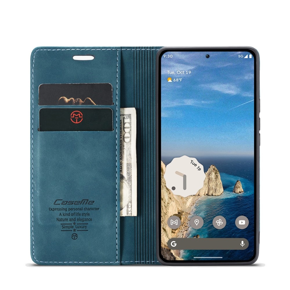 Slim Portemonnaie-Hülle Google Pixel 9a Blau