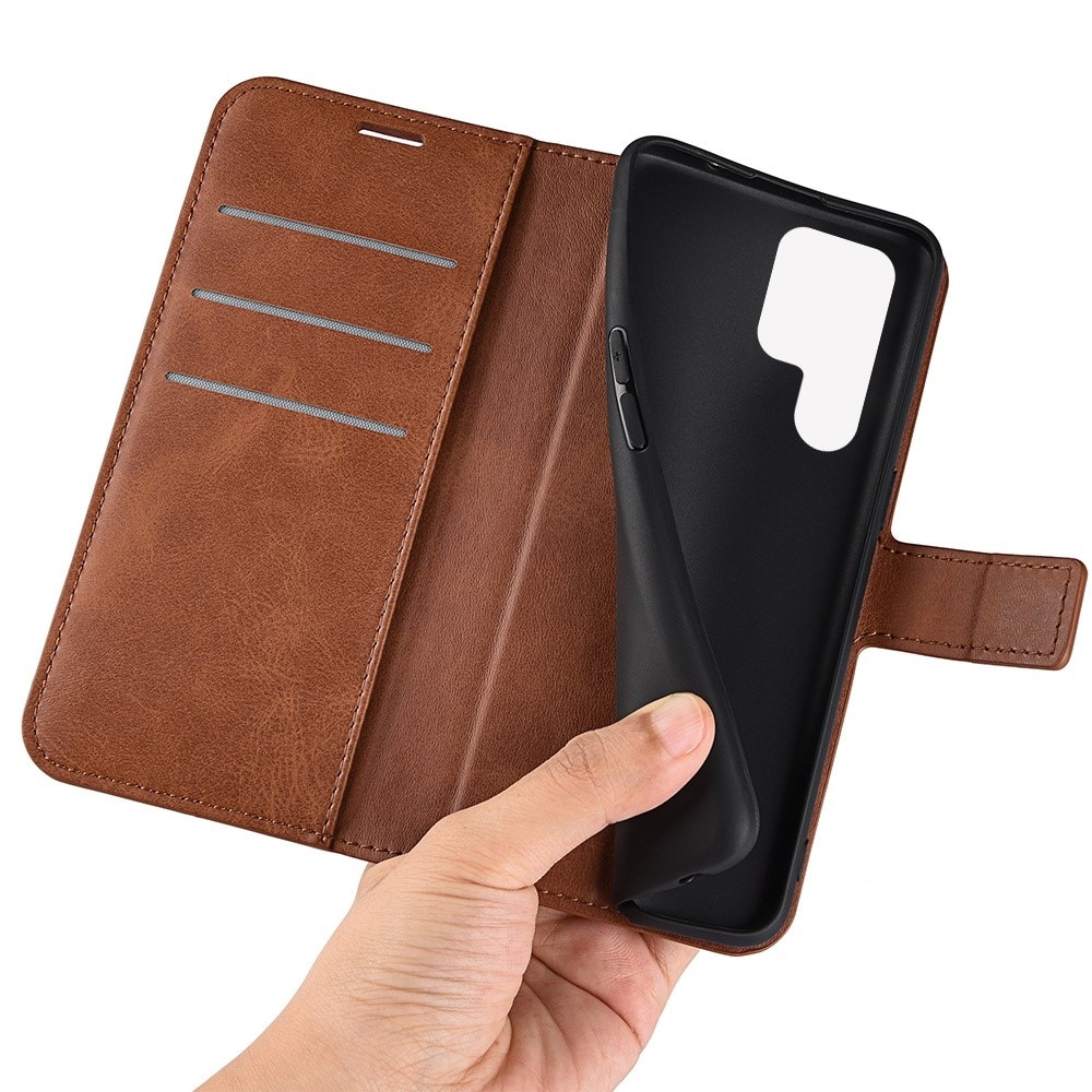 Samsung Galaxy S23 Ultra Leather Wallet Brown