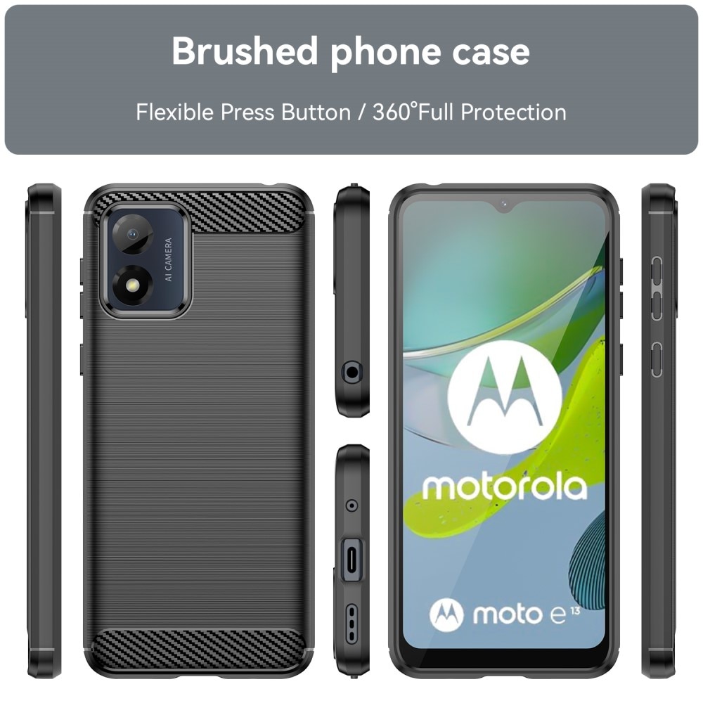 Motorola Moto E13 Hülle TPU Brushed Black