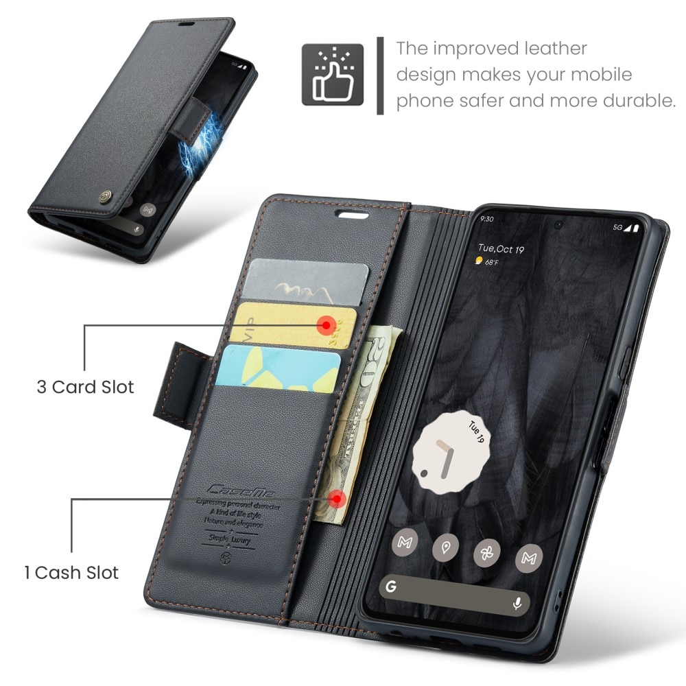 RFID-geschützte Slim Portemonnaie-Hülle Google Pixel 9 Pro XL schwarz