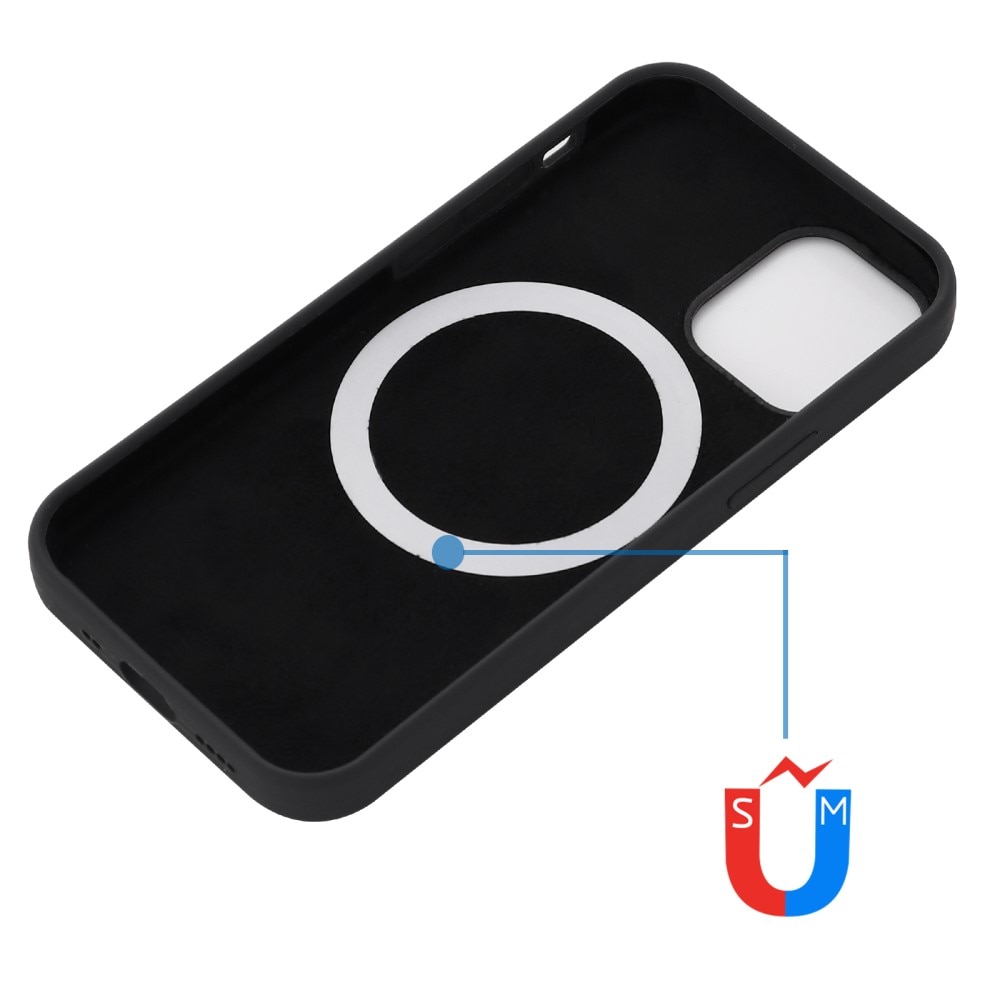 Silikonhülle MagSafe iPhone 15 Pro, schwarz