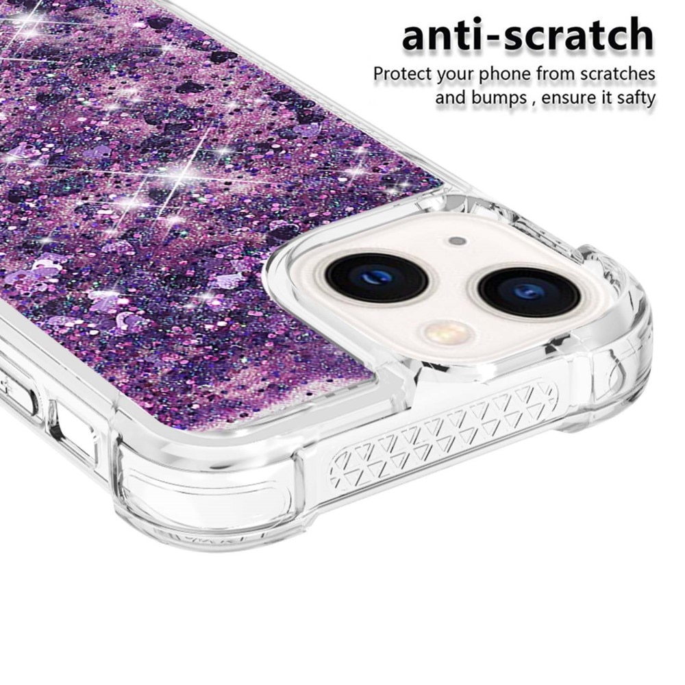 iPhone 15 Glitter Powder TPU Handyhülle lila