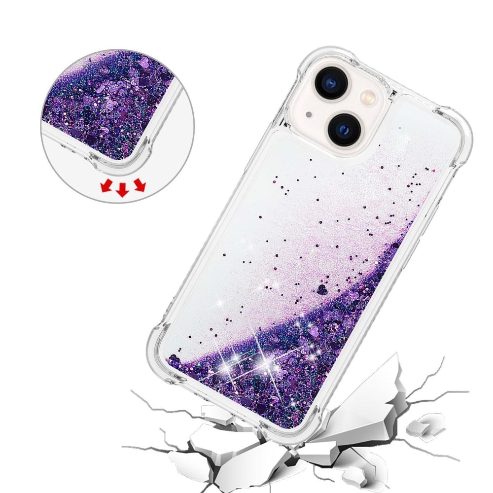 iPhone 15 Glitter Powder TPU Handyhülle lila