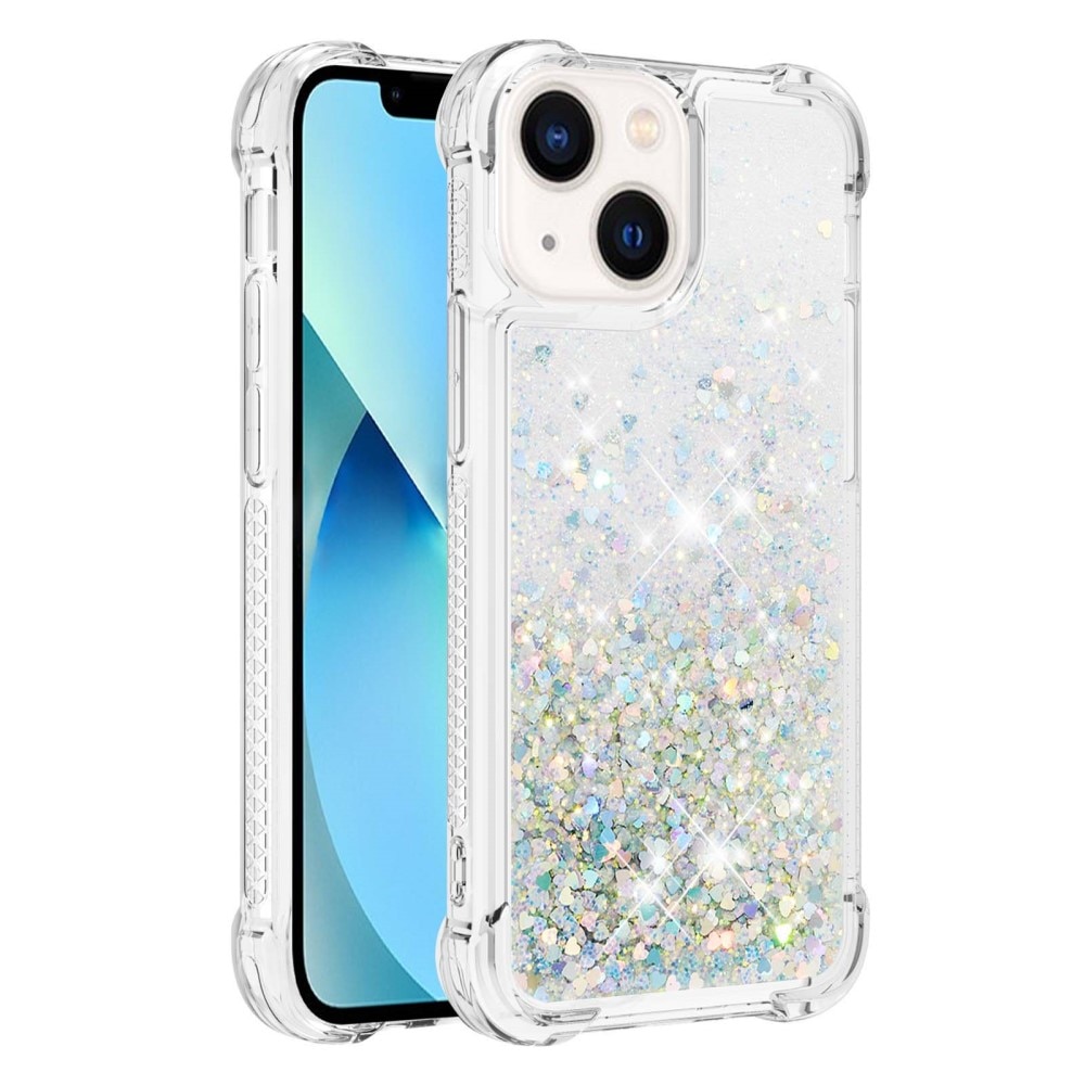 iPhone 15 Glitter Powder TPU Handyhülle silber