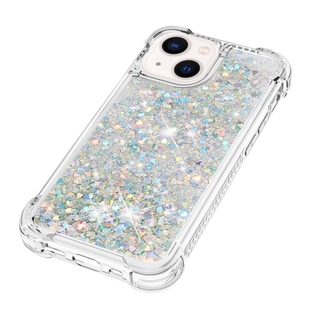 iPhone 15 Glitter Powder TPU Handyhülle silber