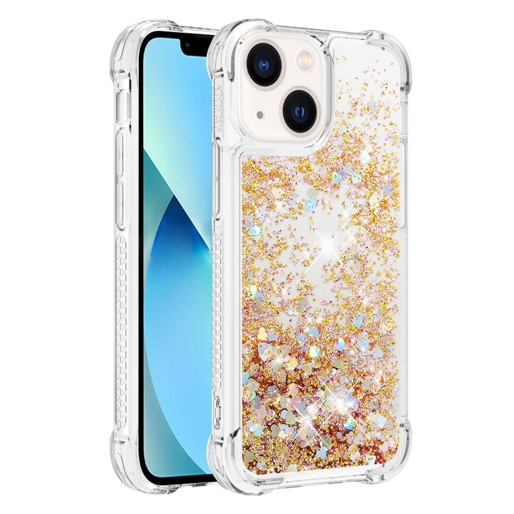 iPhone 15 Glitter Powder TPU Handyhülle gold