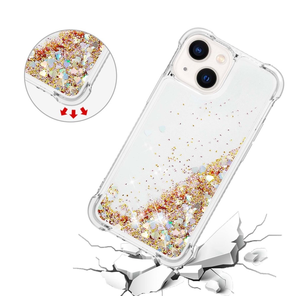 iPhone 15 Glitter Powder TPU Handyhülle gold