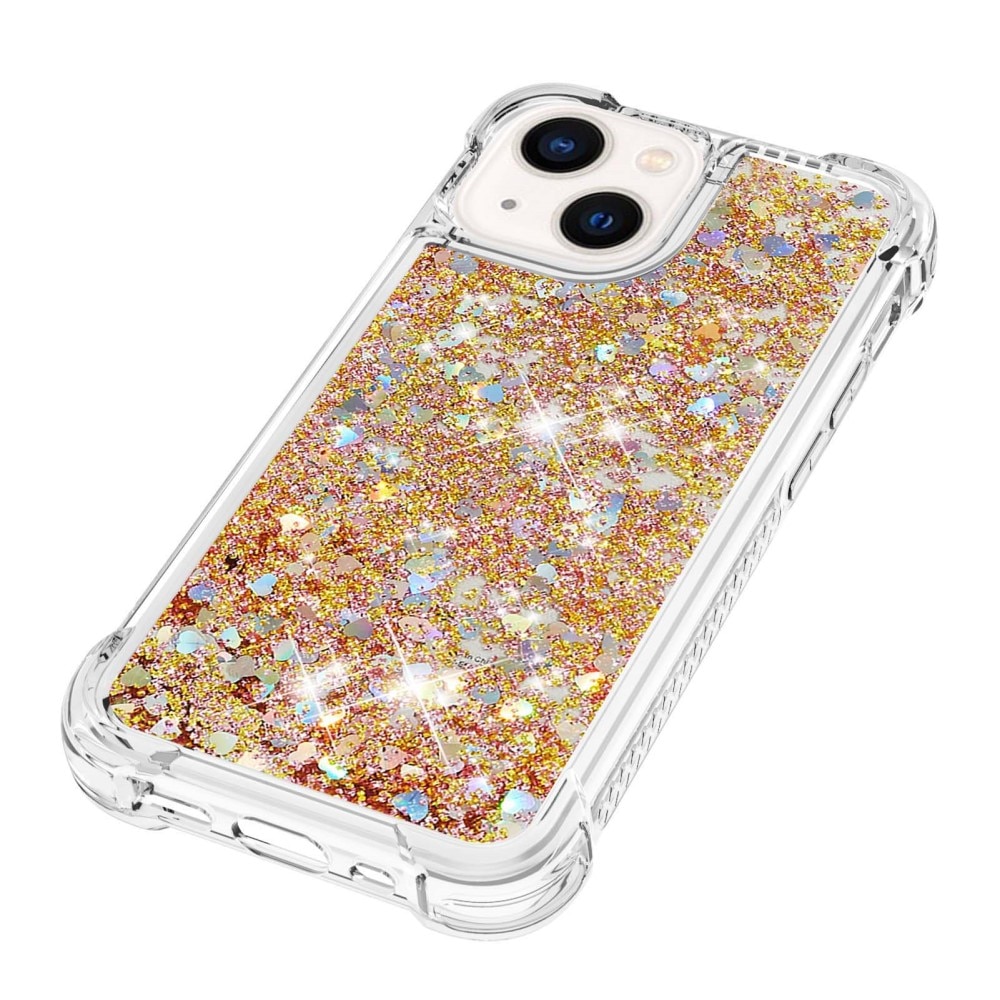 iPhone 15 Glitter Powder TPU Handyhülle gold