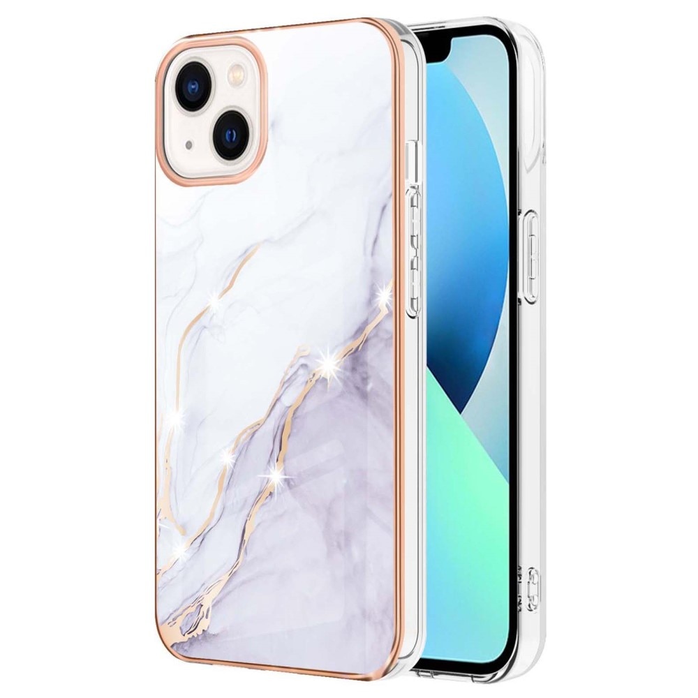 iPhone 15 TPU-hülle weisser Marmor