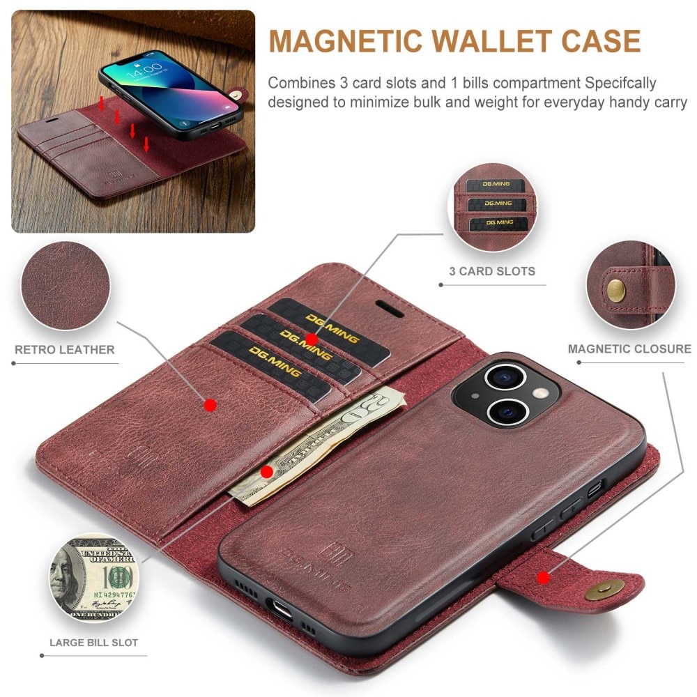 Handytasche Magnetische iPhone 15 Red