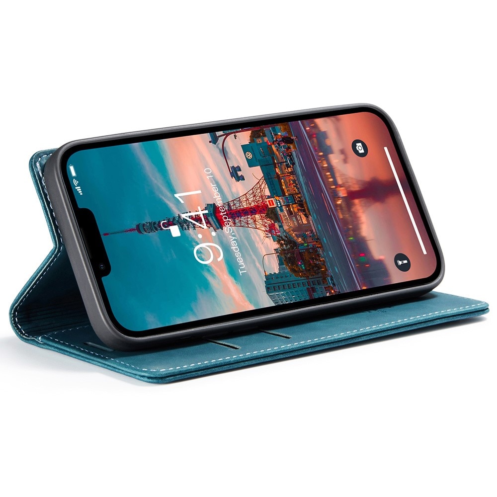 Slim Portemonnaie-Hülle iPhone 16 Pro Blau