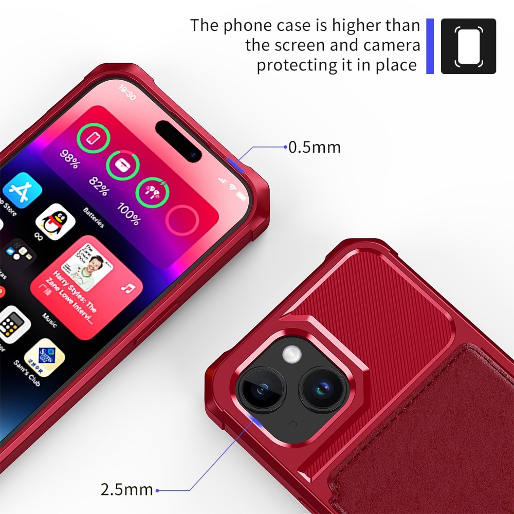 iPhone 15 Tough Multi-slot Case rot