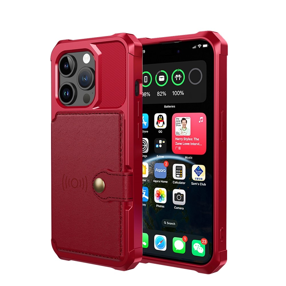 iPhone 15 Pro Tough Multi-slot Case rot