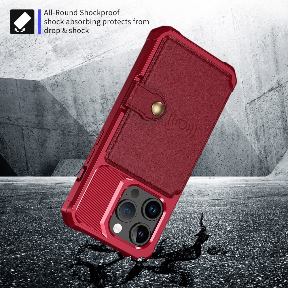 iPhone 15 Pro Tough Multi-slot Case rot