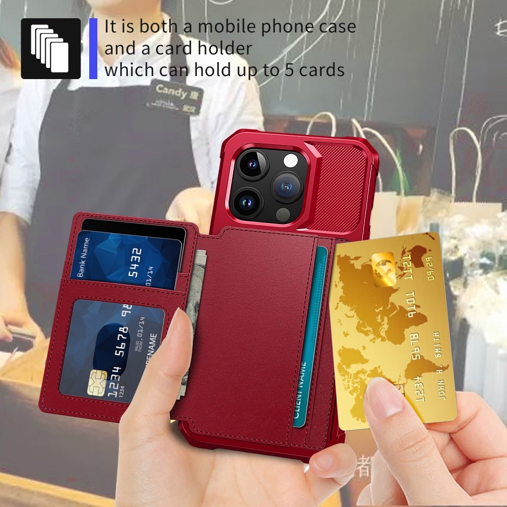 iPhone 15 Pro Tough Multi-slot Case rot