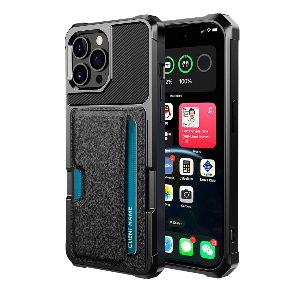 iPhone 15 Pro Max Tough Card Case schwarz