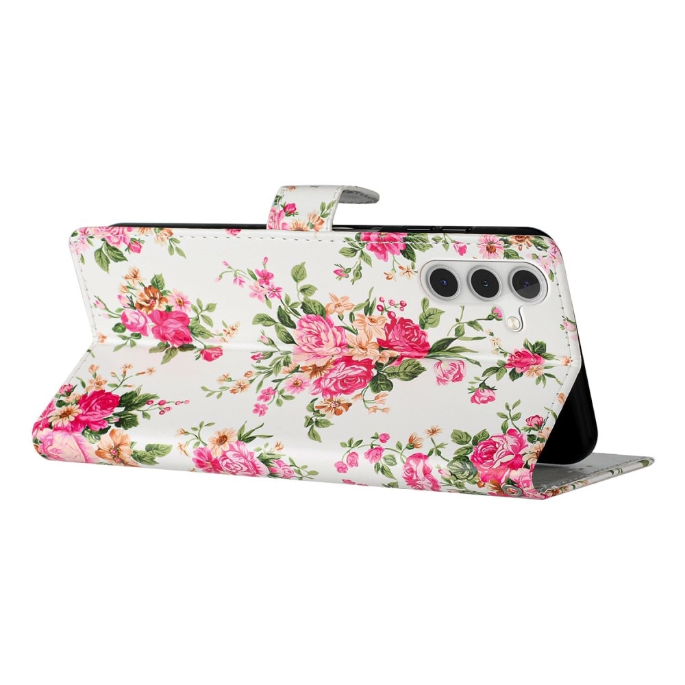 Samsung Galaxy A15 Handytasche pinke Blumen